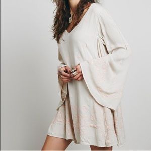 Free people Daylight Dreams tan embroidered dress
